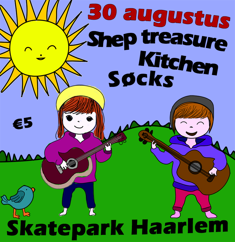 Shep Treasure en Kitchen en Socks in Skatepark Haarlem