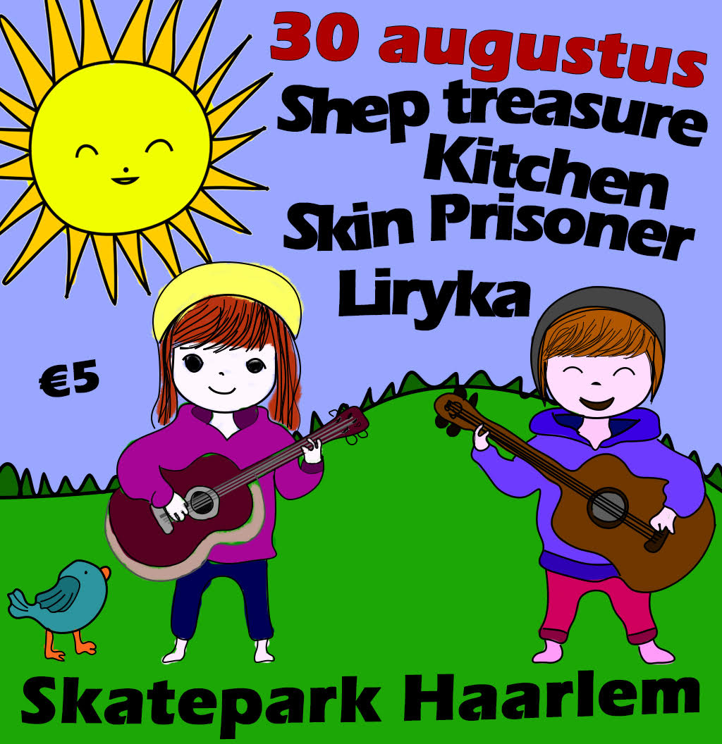 Shep Treasure, Kitchen, Skin Prisoner en Liryka in Skatepark Haarlem