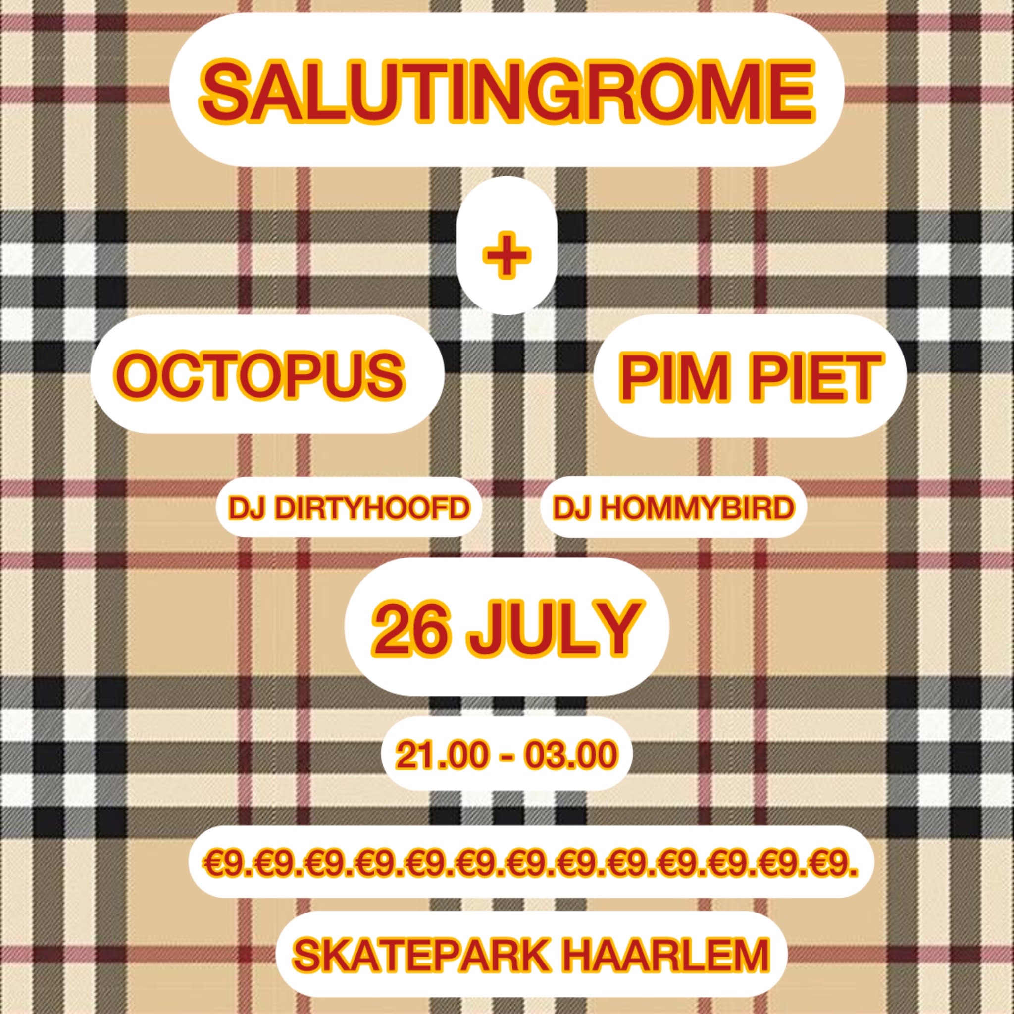 19 juli: Salutingrome, Octopus, Pim Piet in Skatepark Haarlem
